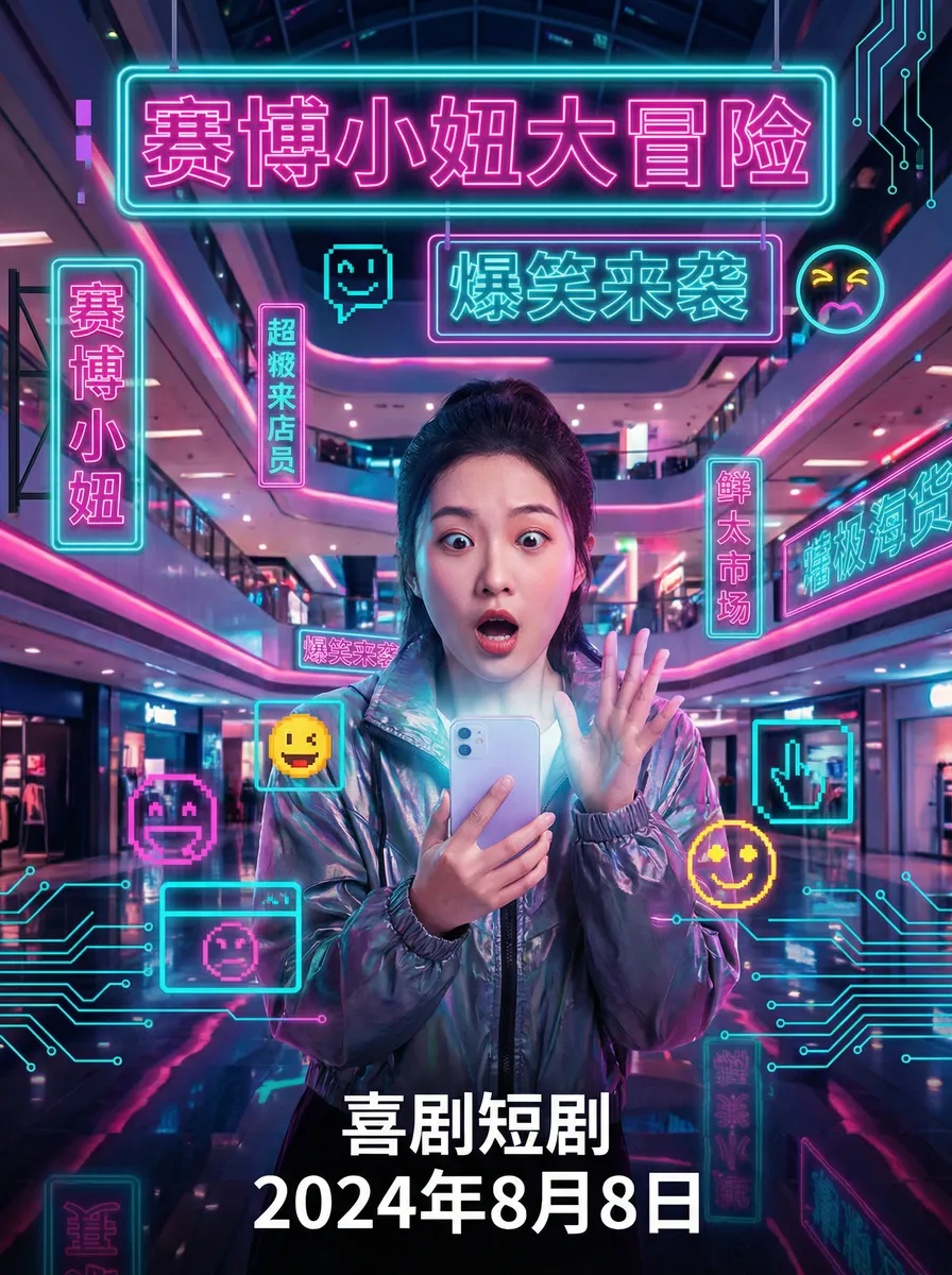 夫妻那些事免费观看 搞笑喜剧短剧 - 赛博小妞大冒险海报